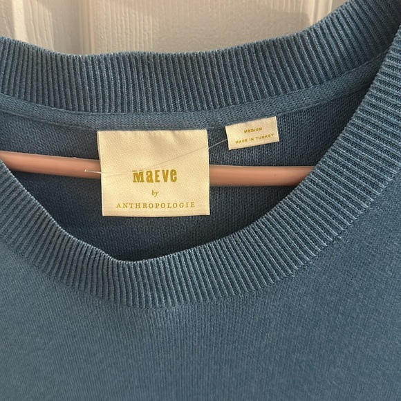 Blue Anthropologie Maeve muscle column dress with pockets (only worn once) - Picture 2 of 5